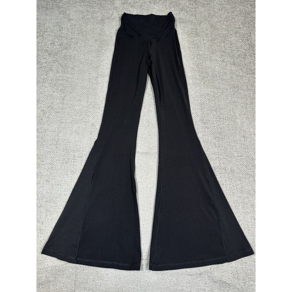 OFFLINE By Aerie Real Me Super Flare Leggings Womens Small Black Cross Over